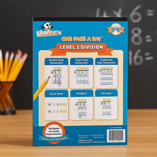 Channie’s One Page a Day Level 2 Division Workbook (50% OFF)